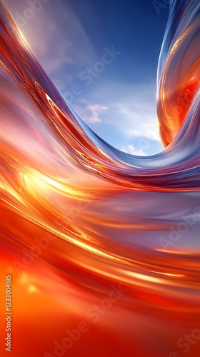 Abstract Sunset Swirl for Digital Art.