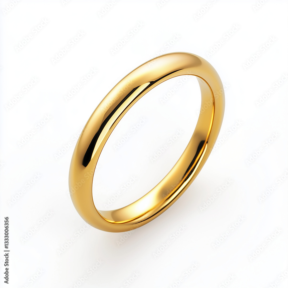 A simple yet refined gold ring with a polished shine is showcased, highlighting understated luxury. A simple yet refined gold ring with a polished shine is showcased, highlighting understated luxury.