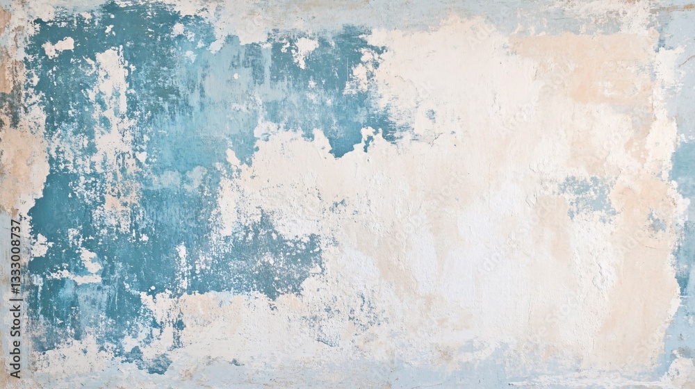 A weathered painted wall texture revealing multiple layers and colors A weathered painted wall texture revealing multiple layers and colors