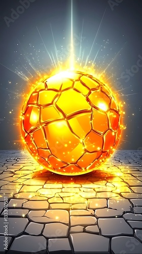 Glowing Orb Fracturing for Stone Ground.