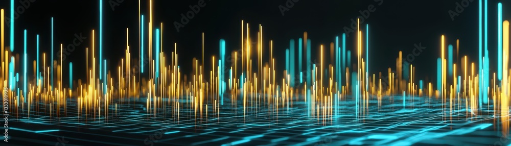 Abstract Digital Economy Concept with Creative Holographic Visualization of Data Patterns Abstract Digital Economy Concept with Creative Holographic Visualization of Data Patterns