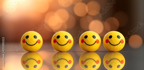 A close-up, minimalist-style scene celebrating the International Day of Happiness, featuring joyful expressions and warm gestures against a vibrant, uplifting backdrop.
