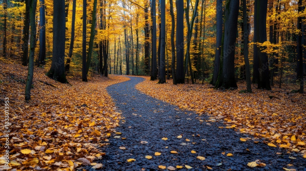 Obraz premium Autumnal forest path