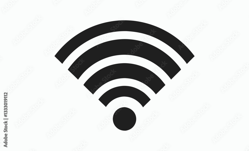 Offline Wi-Fi icon vector, Wi-Fi icon, Wi-Fi signal with a prohibition symbol, representing no internet connection, network restriction, or offline mode. Offline Wi-Fi icon vector, Wi-Fi icon, Wi-Fi signal with a prohibition symbol, representing no internet connection, network restriction, or offline mode.