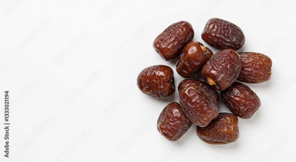 Obraz premium Delicious Medjool Dates Sweet Dried Fruit Close Up Studio Shot Healthy Snack Food Photography