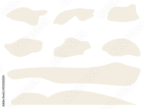 Abstract beige spots in pastel colors on white background
Vector spots background