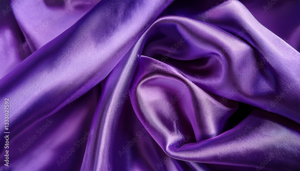 Fototapeta premium closeup shot of vibrant purple satin fabric smooth silky texture with dreamy shimmer a close up shot of a purple satin fabric