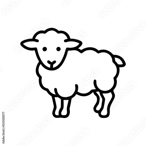 Cartoon lamb icon representing Easter celebrations  