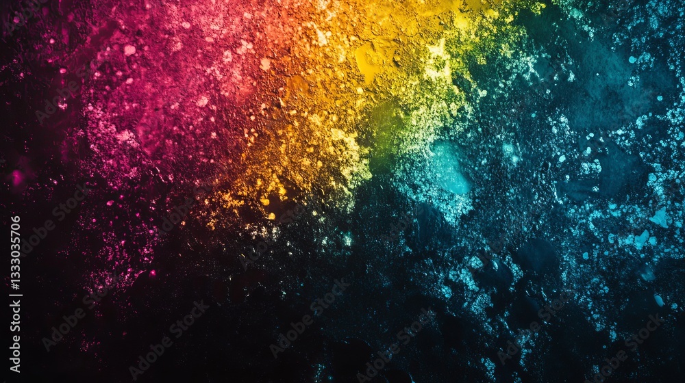 Fototapeta premium Abstract Colorful Powder Explosion Vibrant Hues Dynamic Texture Artistic Background Design Element Modern Style Creative Image Digital Painting Unique