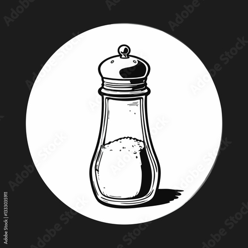 Salt Shaker Illustration Design. Vector image