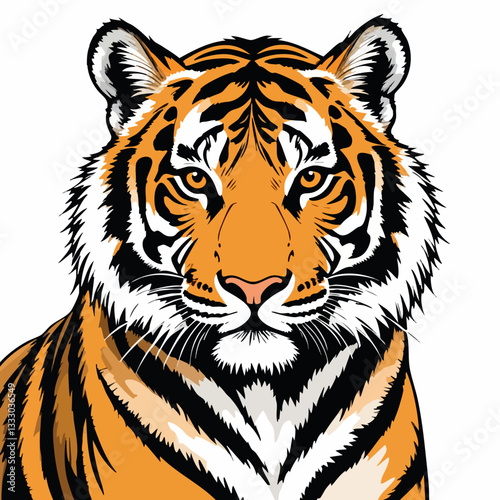 Tiger Head Vector Illustration. Vector image