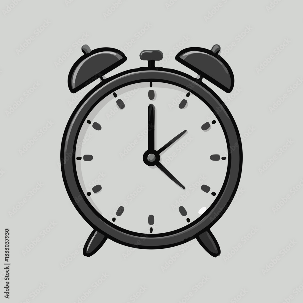 Classic Alarm Clock Illustration. Vector image Classic Alarm Clock Illustration. Vector image