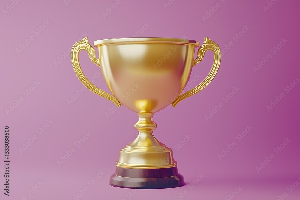 Shiny gold trophy cup isolated on background, perfect for award celebrations, competitions, and achievement recognition graphics Shiny gold trophy cup isolated on background, perfect for award celebrations, competitions, and achievement recognition graphics