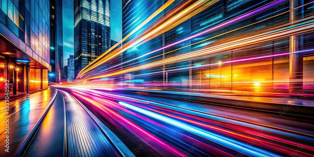 Abstract Long Exposure Minimalist Art - Sharp Lines & Bold Colors