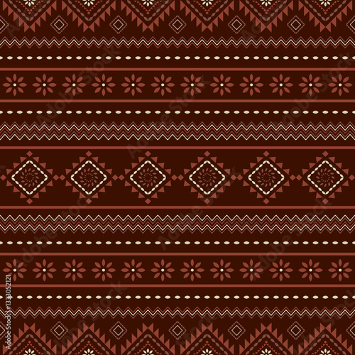 Aztec Native American Navajo tribal ethnic Southwest Mexican boho indian geometric texture ornament seamless pattern fabric colorful design vector for textile printing blanket rug carpet fashion