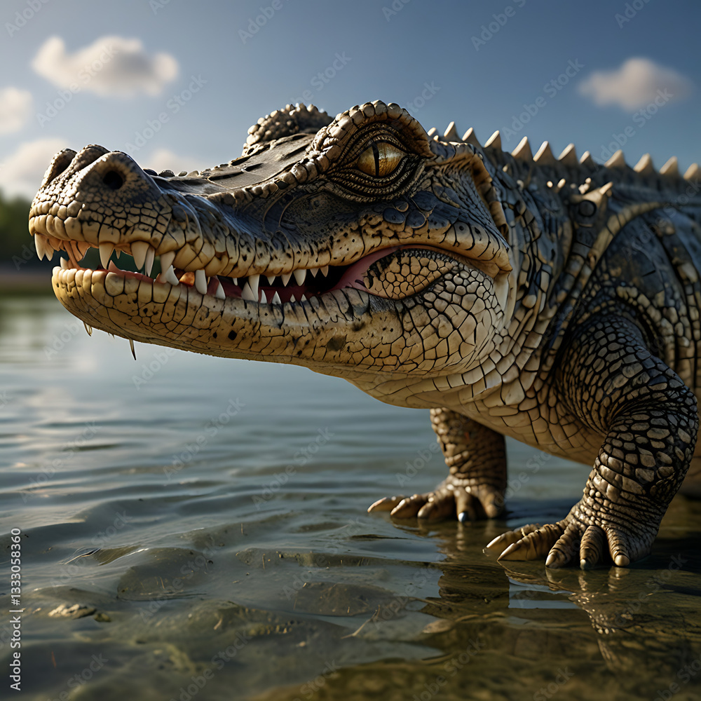 Obraz premium funny crocodiles