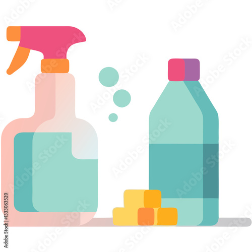 detergent bottle isolated on white