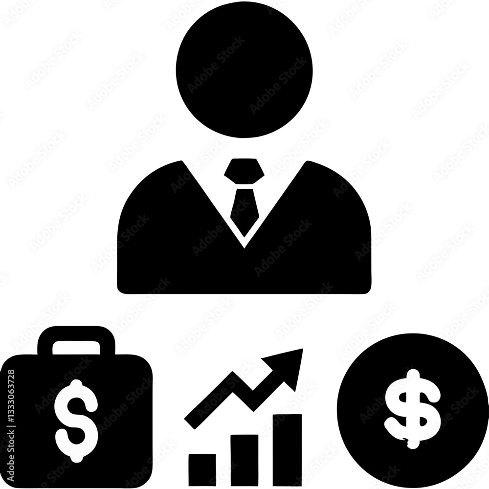 Business Icon, business person with tools, Business tools icon, business tools, tools icon Business Icon, business person with tools, Business tools icon, business tools, tools icon