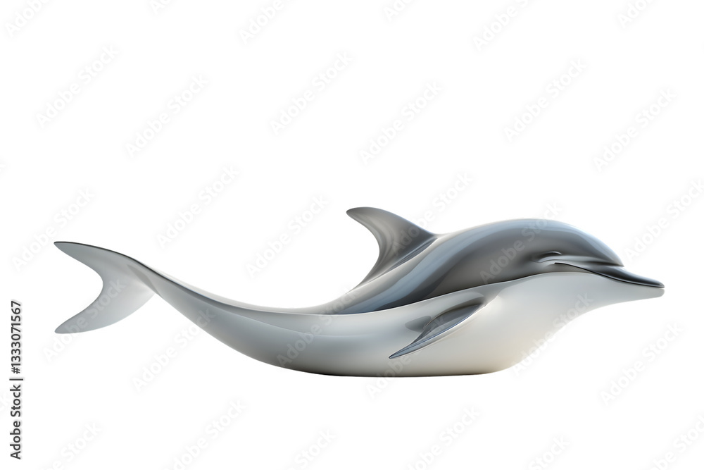 Obraz premium Elegant Marine Life A Graceful Dolphin in Motion Perfect for Ocean Themes and Wildlife Photog