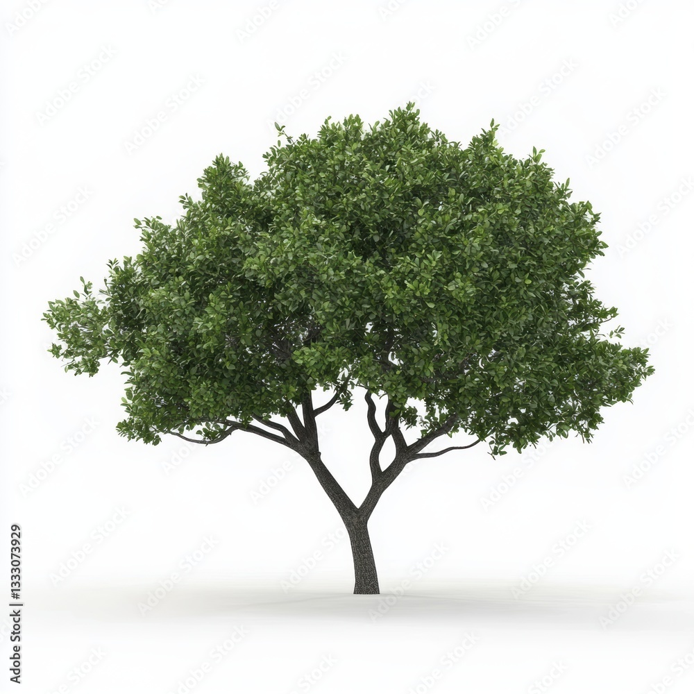 Obraz premium A detailed view of a tree against a clean white backdrop.