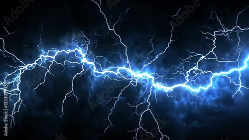 Electrifying Visuals: A Dynamic Lightning Strike Display Against a Dark Sky Backdrop