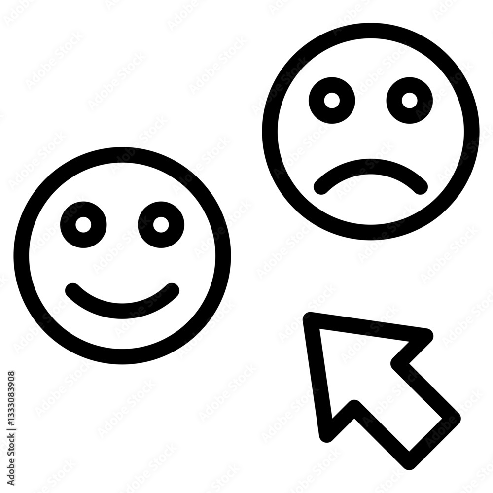 Fototapeta premium click emotion icon