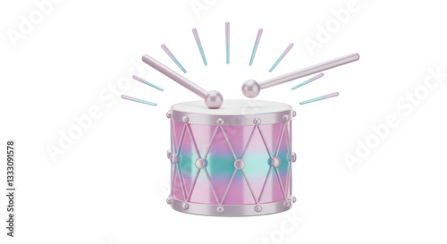 Isolated Percussive Brilliance: Shining 3D Representation of Drum Set