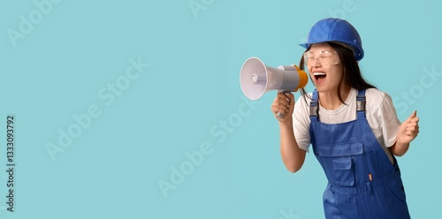 Young female worker with me...