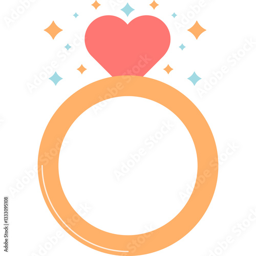 Wedding elements - ring illustration