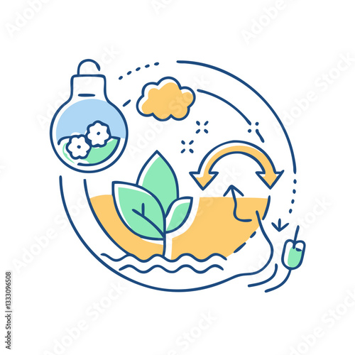 Ecosystem icon, symbolizing the interconnection of nature and biodiversity