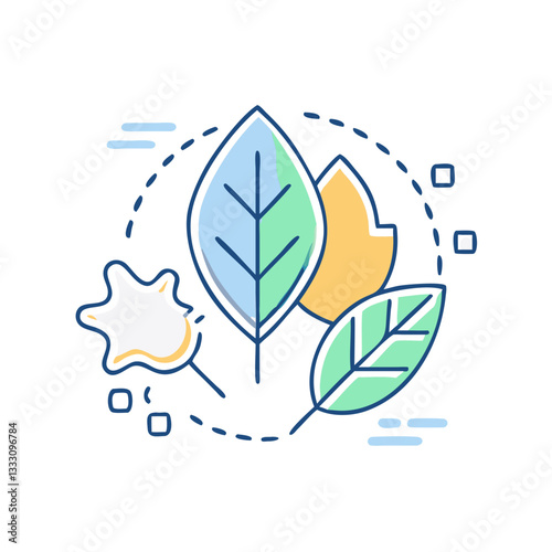 Leaf icon, symbolizing nature, ecology, and natural beauty