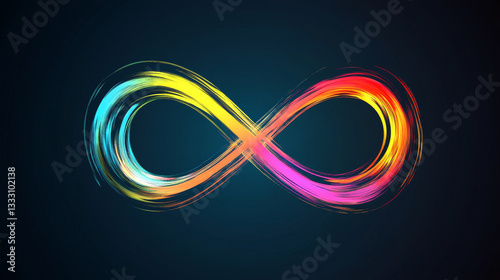 Infinity symbol. Infinit repetition, unlimited contour and endless infinite sign. Eternity curve loop figure logotype infinity silhouette. Isolated vector symbols set