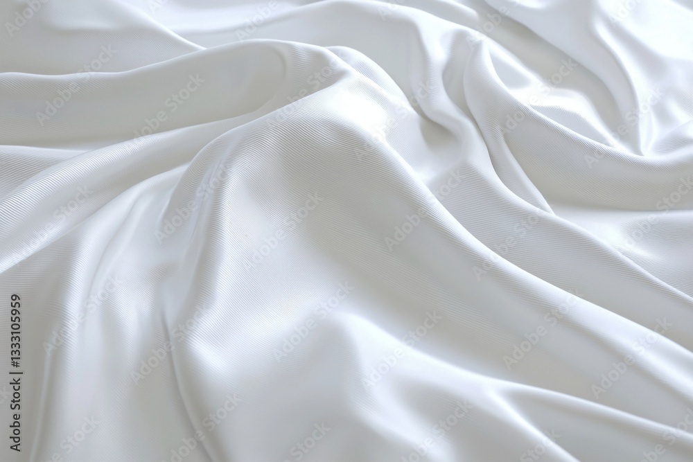 Obraz premium Minimalist White Fabric Backdrop for Text Placement