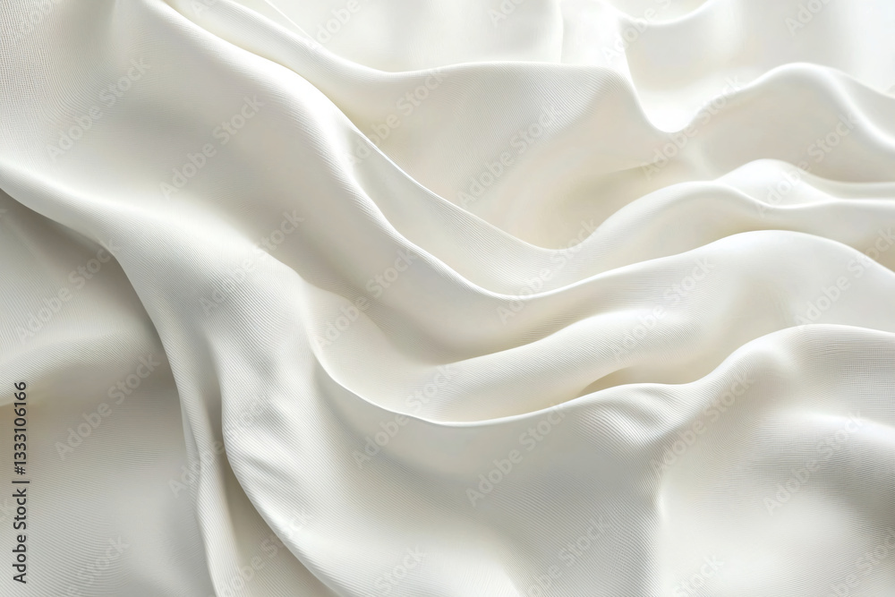 Fototapeta premium Clean White Textile Background with Ample Text Space