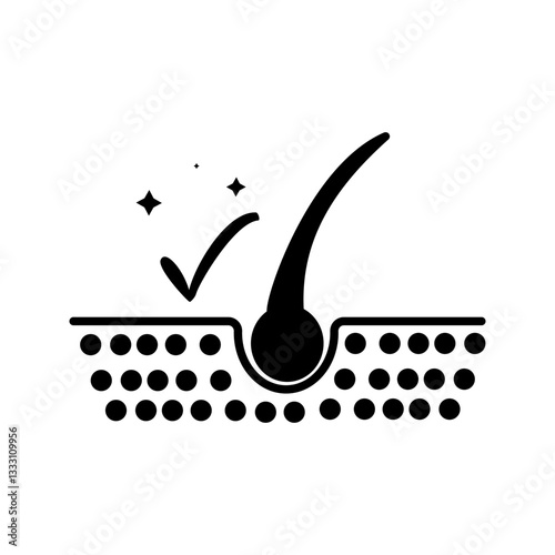 Anti dandruff icon or Anti dandruff label vector isolated. Best Anti dandruff label vector for product packaging design element. Anti dandruff symbol vector for packaging design element.