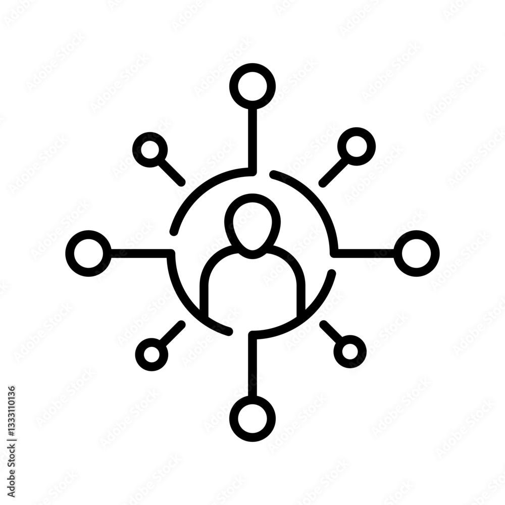 stockholder icon vector illustration, pictogram isolated on white background. color editable