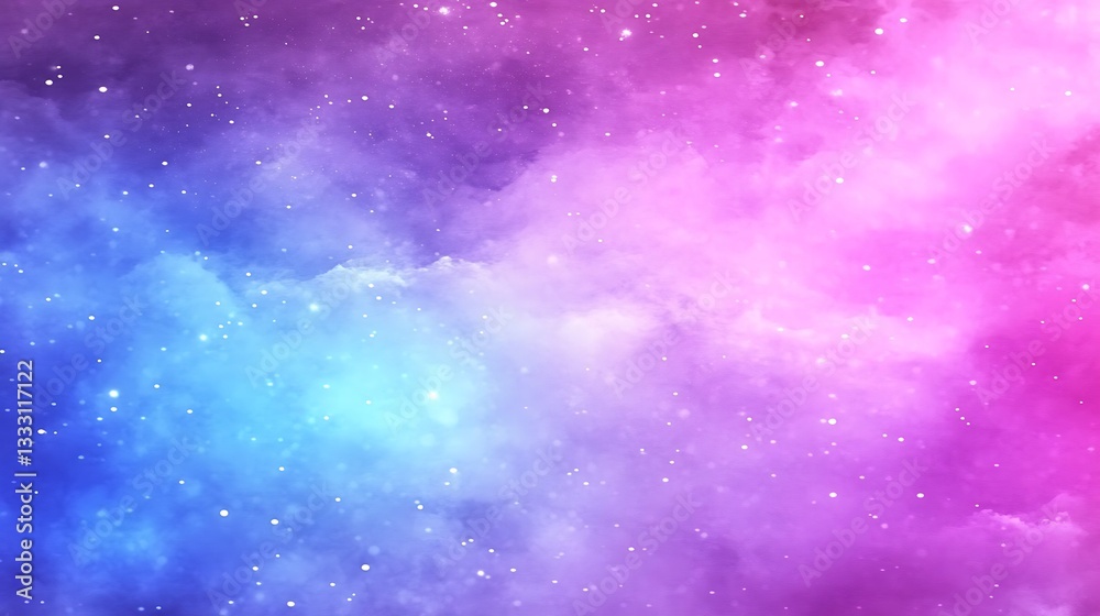 Fototapeta premium A colorful abstract depiction of a starry nebula in space