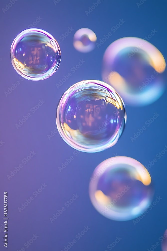 Glowing Holographic Circles on a Gentle Lavender Background Forming a Mesmerizing and Tranquil Visual Scene Glowing Holographic Circles on a Gentle Lavender Background Forming a Mesmerizing and Tranquil Visual Scene