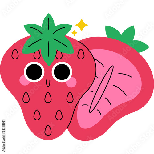 tropical - fruit - illustration - strawberry
