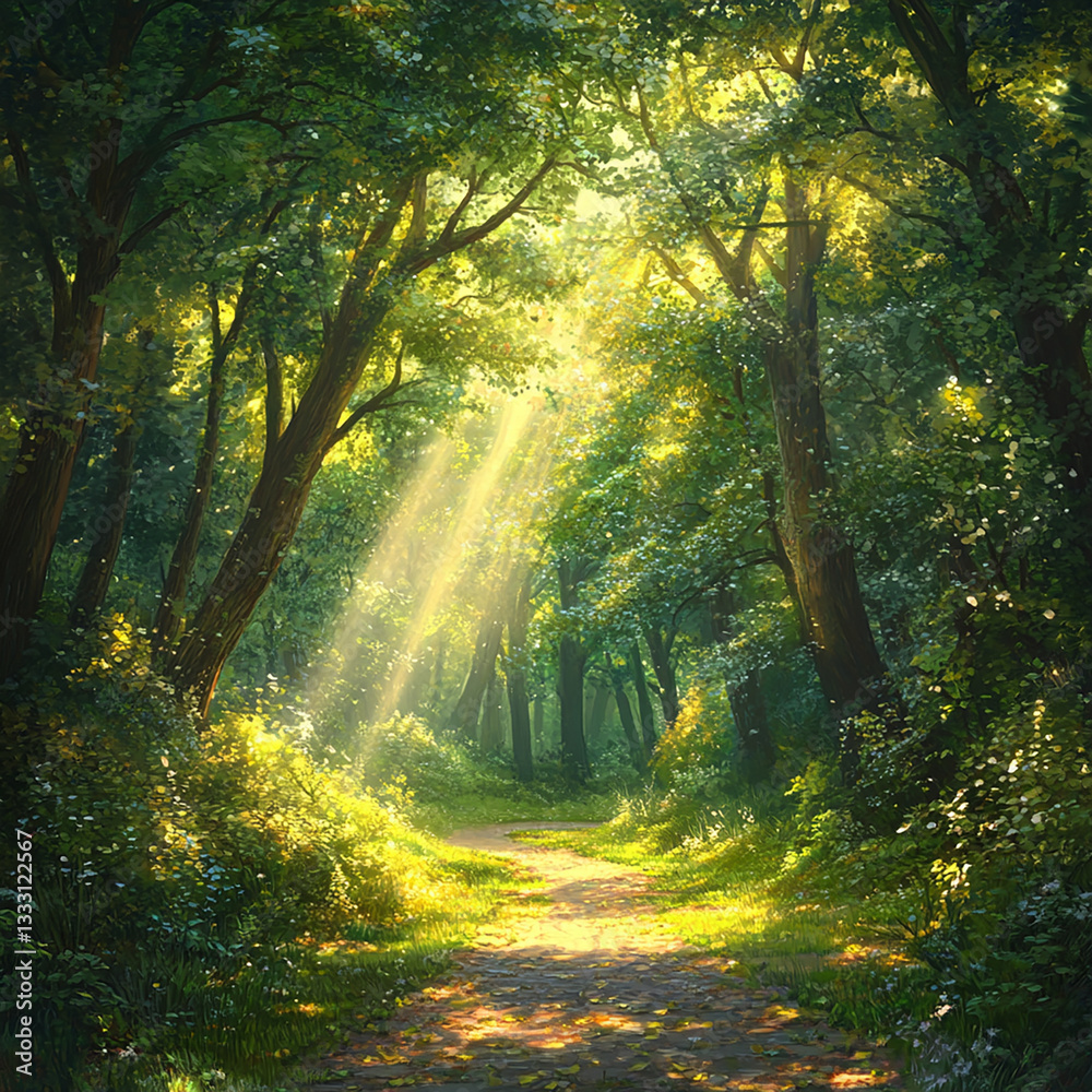 Fototapeta premium Footpath in the woods