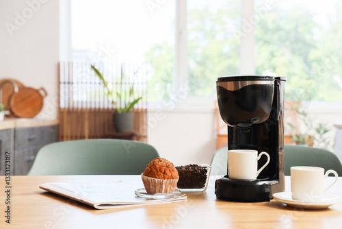 Modern coffee machine with ...