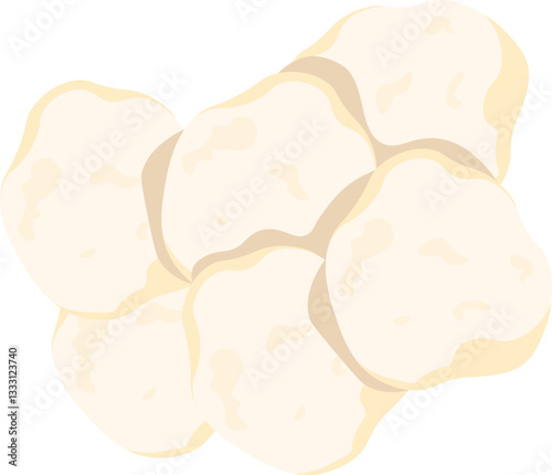Illustration of White Dumplings