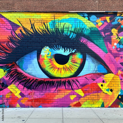 A vibrant street art