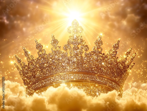 Golden Crown in Heavenly Clouds.