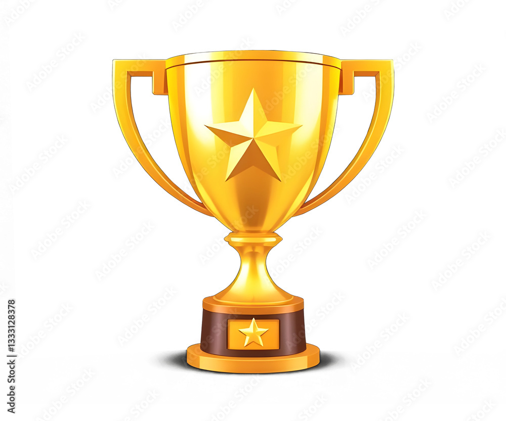 Fototapeta premium Trophy cup without background