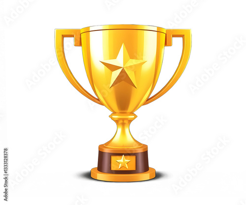 Trophy cup without background