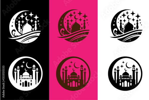 Eid special,Rome, New York, Paris,  t-shirt, quite vector illustration  this is a t-shirt design. Eid special,