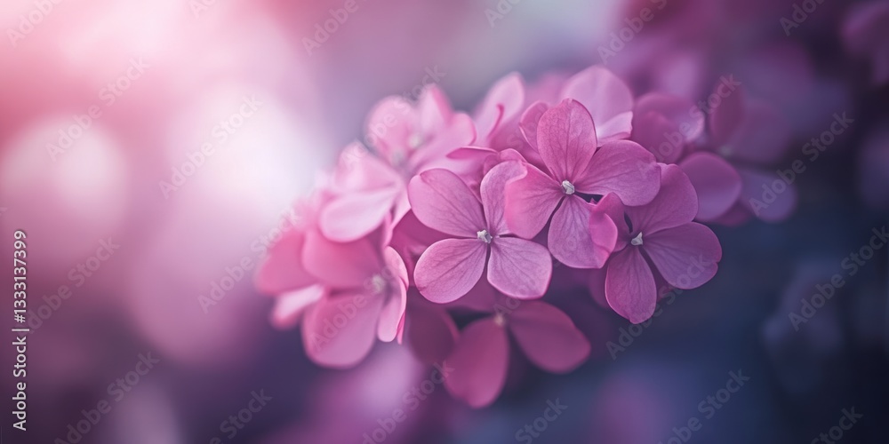 Purple flowers bloom softly against a blurred, illuminated background. Purple flowers bloom softly against a blurred, illuminated background.