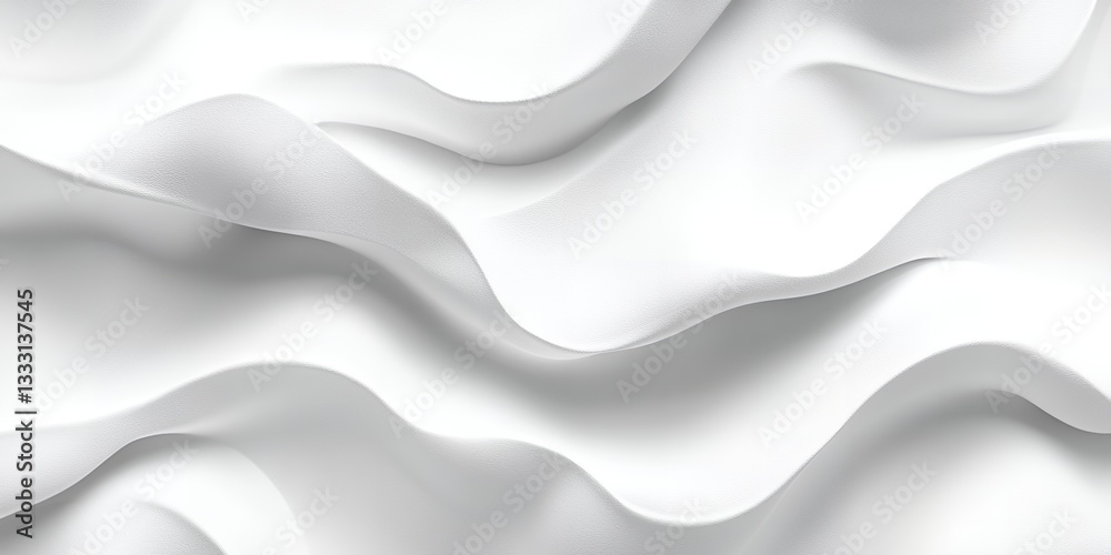 Elegant White Abstract Waves Smooth Texture Background Design Minimalist Modern Soft Subtle Light