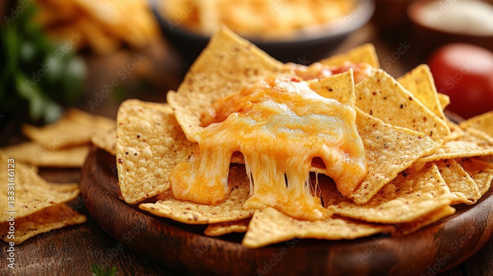 Melted cheese loaded nachos Melted cheese loaded nachos